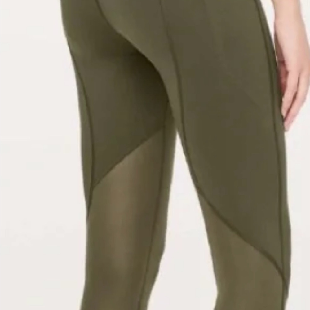 Lululemon Pace Rival Crop *22" Dark Olive Size 10